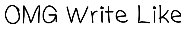 OMG Write Like William font preview