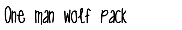 One man wolf pack font