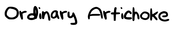 Ordinary Artichoke font preview
