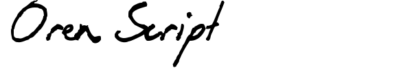 Oren Script font
