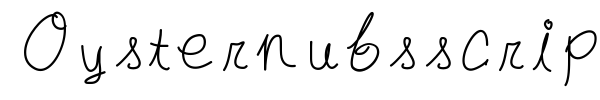 Oysternubsscript font preview
