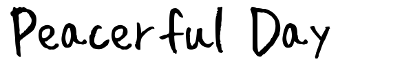 Peacerful Day font