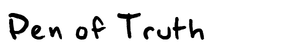 Pen of Truth font preview