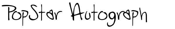 PopStar Autograph font preview