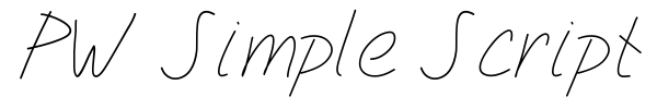 PW Simple Script font