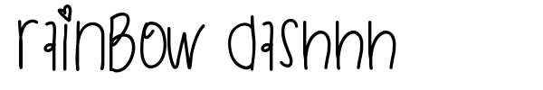Rainbow Dashhh font