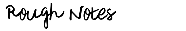 Rough Notes font