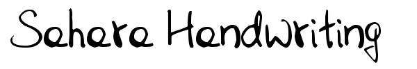Sahara Handwriting font preview