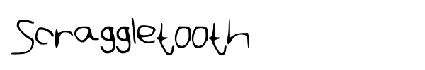Scraggletooth font preview