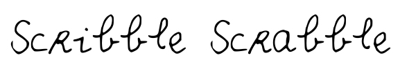 Scribble Scrabble font