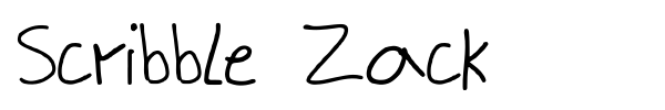 Scribble Zack font