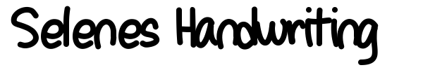 Selenes Handwriting font preview