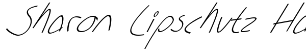 Sharon Lipschutz Handwriting font preview