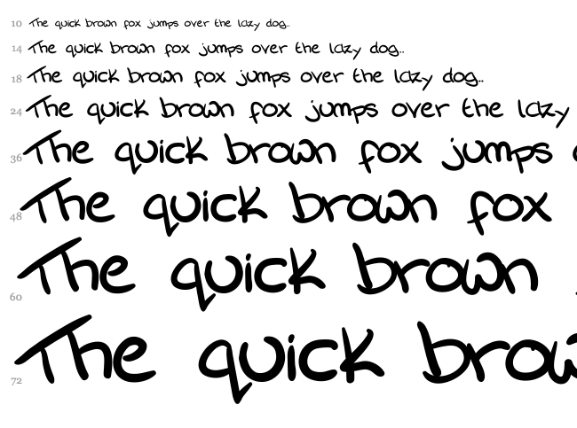 Silky Written font waterfall