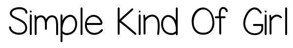 Simple Kind Of Girl font