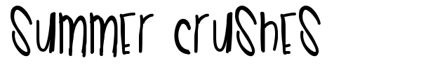 Summer Crushes font