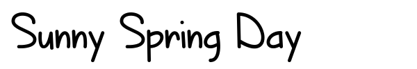 Sunny Spring Day font