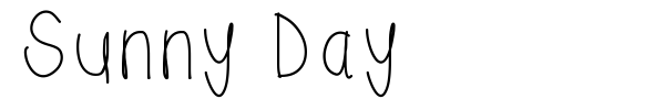 Sunny Day font
