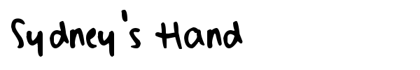 Sydney's Hand font preview