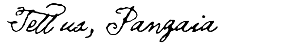 Tell us, Pangaia font