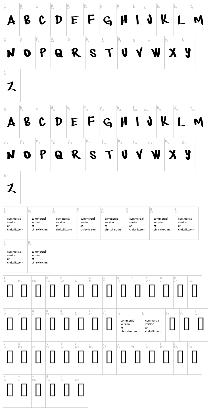 There be monsters font map