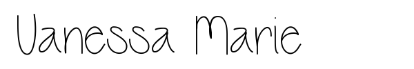 Vanessa Marie font preview
