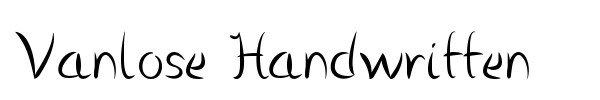 Vanlose Handwritten font