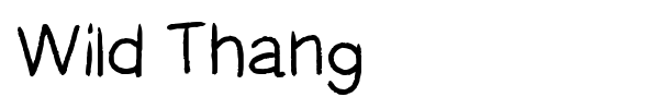 Wild Thang font preview