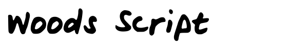 Woods Script font