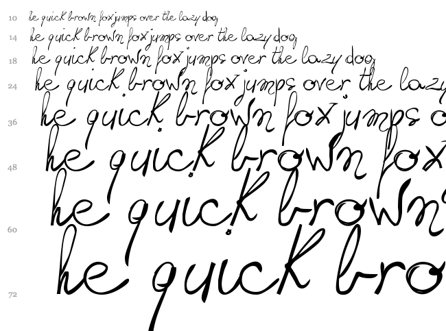 Writing something by hand font waterfall