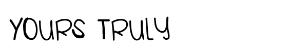 Yours Truly font
