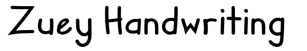 Zuey Handwriting font