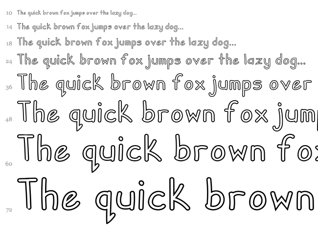 Zuey Handwriting font waterfall