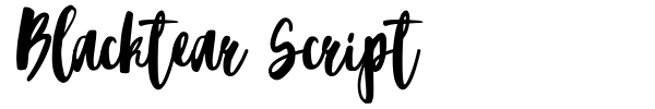 Blacktear Script font