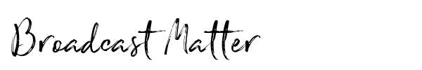 Broadcast Matter font