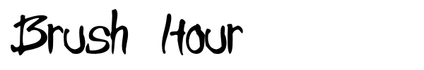 Brush Hour font preview