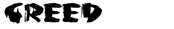 Greed font preview