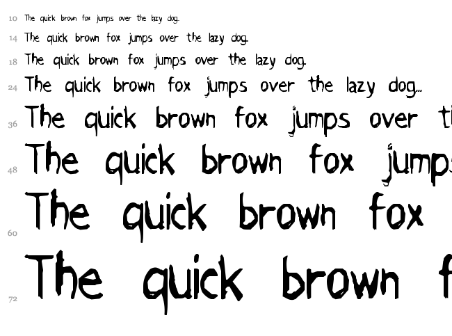 Grimace font waterfall