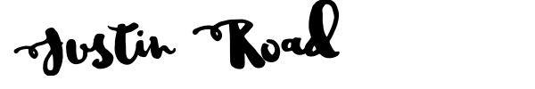 Justin Road font preview