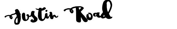 Justin Road font preview