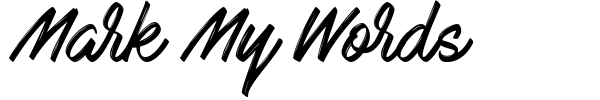 Mark My Words font