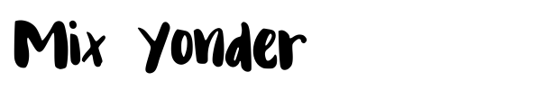 Mix Yonder font preview