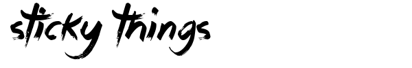 Sticky Things font