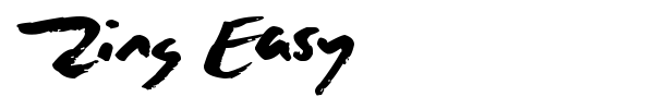 Zing Easy font