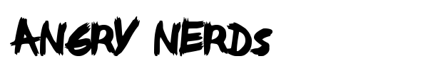 Angry Nerds font preview