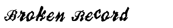 Broken Record font