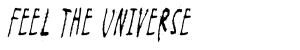Feel the universe font