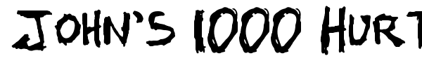 John's 1000 Hurts font