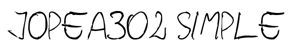 Jopea302 Simple font