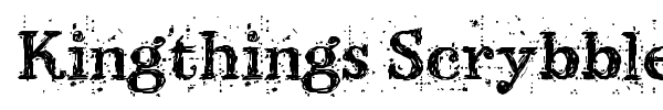 Kingthings Scrybbledot font